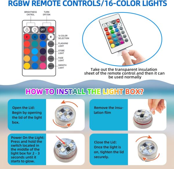 4 Pack LED Light Up Beach Ball 16", Glow-in-the-Dark Inflatable Pool Toys, Floating Pool Lights Waterproof IP68 with 16 Colors,4 Lighting Modes, Outdoor Indoor Games, Swimming Pool Party Decorations - Image 7