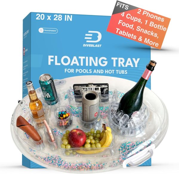 Premium Floating Drink Holder for Pool, Hot Tub Accessories for Adults - Holds Up to 50 LBS - Fun Swimming Pool Accessories for Adults, Cool and Unique Drink Floaties - Image 10