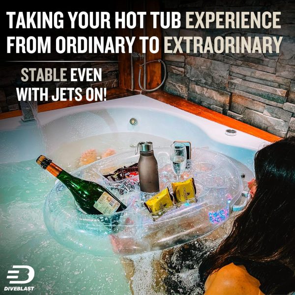 Premium Floating Drink Holder for Pool, Hot Tub Accessories for Adults - Holds Up to 50 LBS - Fun Swimming Pool Accessories for Adults, Cool and Unique Drink Floaties - Image 11