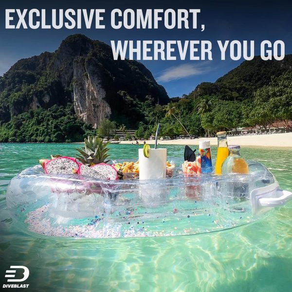 Premium Floating Drink Holder for Pool, Hot Tub Accessories for Adults - Holds Up to 50 LBS - Fun Swimming Pool Accessories for Adults, Cool and Unique Drink Floaties - Image 15