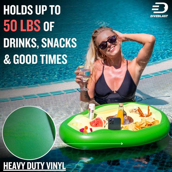 Premium Floating Drink Holder for Pool, Hot Tub Accessories for Adults - Holds Up to 50 LBS - Fun Swimming Pool Accessories for Adults, Cool and Unique Drink Floaties - Image 20