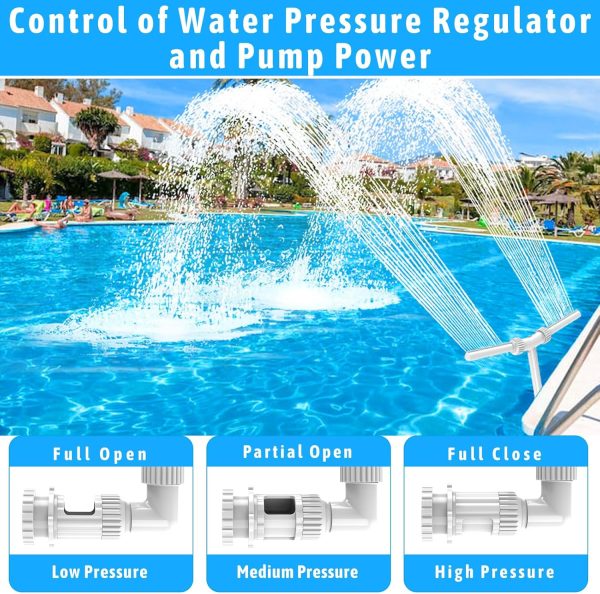 MILYN Pool Fountain, Dual Spray Swimming Pool Accessories for Above Ground/Inground Pools, 2-in-1 Adjustable Pool Fountains for Above Ground Pool, Garden Sprinkle Feature Outdoor Decor - Image 2