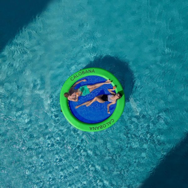 Round Floating Ring Inflatable Water Hammock Heavy Duty River Floats Lake Raft for Adults Tanning Pool Lounger Float Island Platform Pad Mat for Party - Image 9