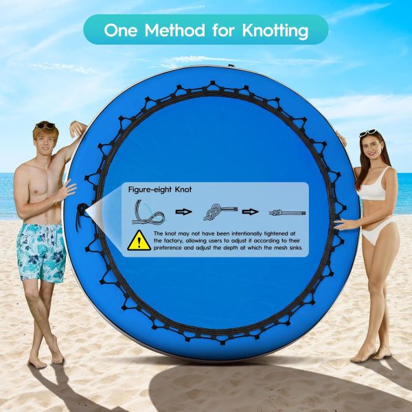 Round Floating Ring Inflatable Water Hammock Heavy Duty River Floats Lake Raft for Adults Tanning Pool Lounger Float Island Platform Pad Mat for Party - Image 16