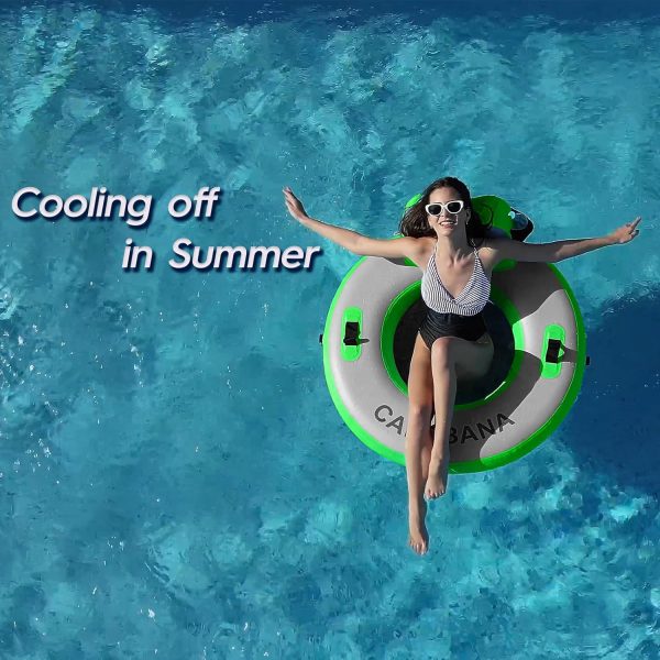 Round Floating Ring Inflatable Water Hammock Heavy Duty River Floats Lake Raft for Adults Tanning Pool Lounger Float Island Platform Pad Mat for Party - Image 35
