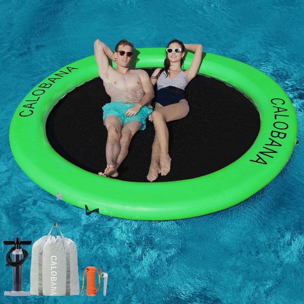 Round Floating Ring Inflatable Water Hammock Heavy Duty River Floats Lake Raft for Adults Tanning Pool Lounger Float Island Platform Pad Mat for Party - Image 40