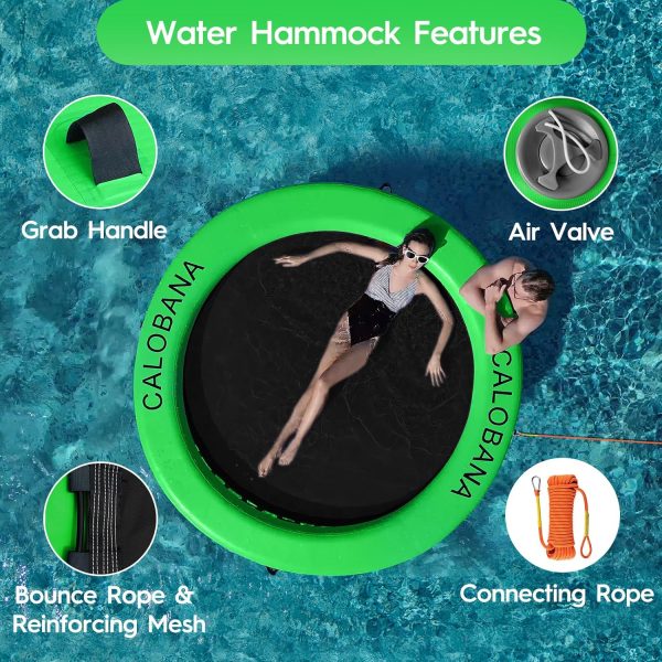 Round Floating Ring Inflatable Water Hammock Heavy Duty River Floats Lake Raft for Adults Tanning Pool Lounger Float Island Platform Pad Mat for Party - Image 43