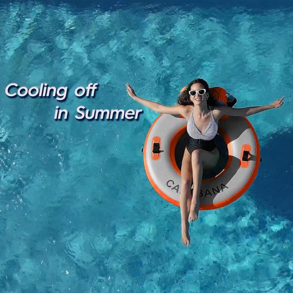 Round Floating Ring Inflatable Water Hammock Heavy Duty River Floats Lake Raft for Adults Tanning Pool Lounger Float Island Platform Pad Mat for Party - Image 61