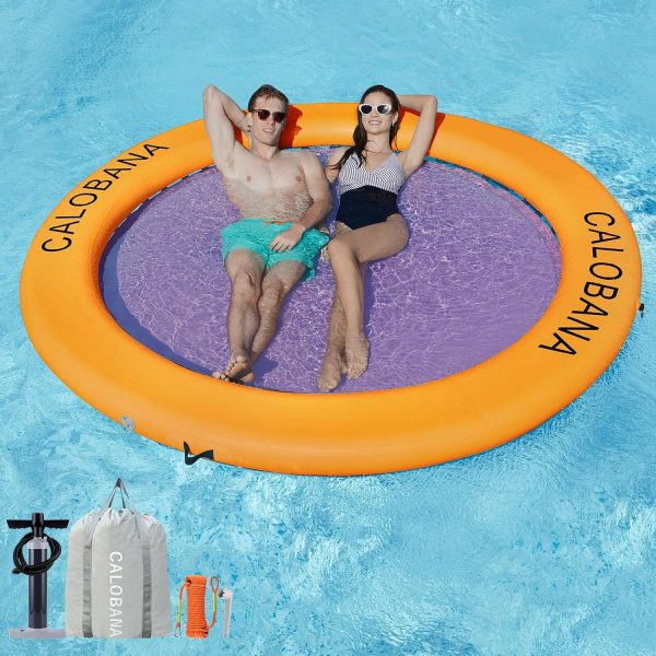 Round Floating Ring Inflatable Water Hammock Heavy Duty River Floats Lake Raft for Adults Tanning Pool Lounger Float Island Platform Pad Mat for Party - Image 78