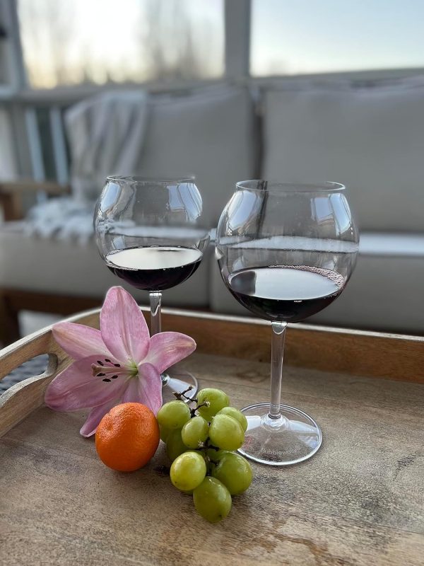 Floating Wine Glasses for Pool - Shatterproof Poolside Stemmed Wine Glasses (18 Oz, Set of 2) - Outdoor Tritan Plastic - Image 7