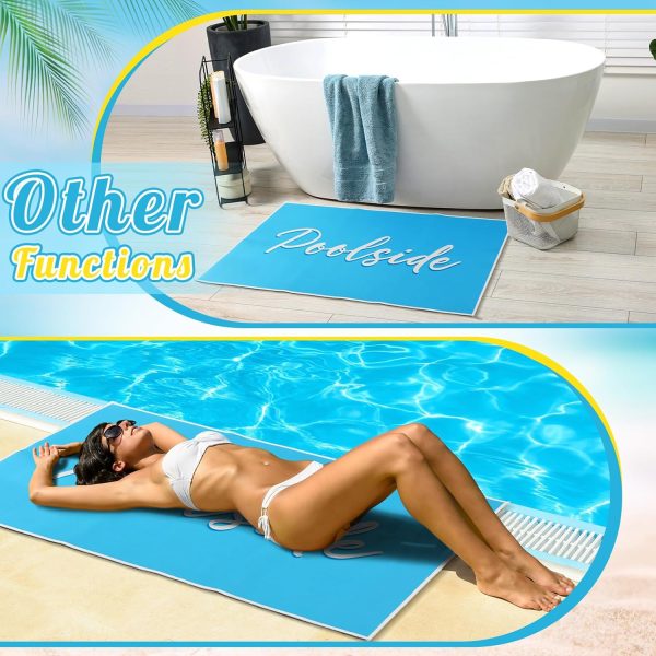 24" x 36" Poolside Mat for Edge of Pool Non Slip Pool Mat for Floor Deck Entrance Rug Outdoor Waterproof Poolside Must Have Accessories for Summer Outdoor Indoor Beach Lakehouse Swimming - Image 5