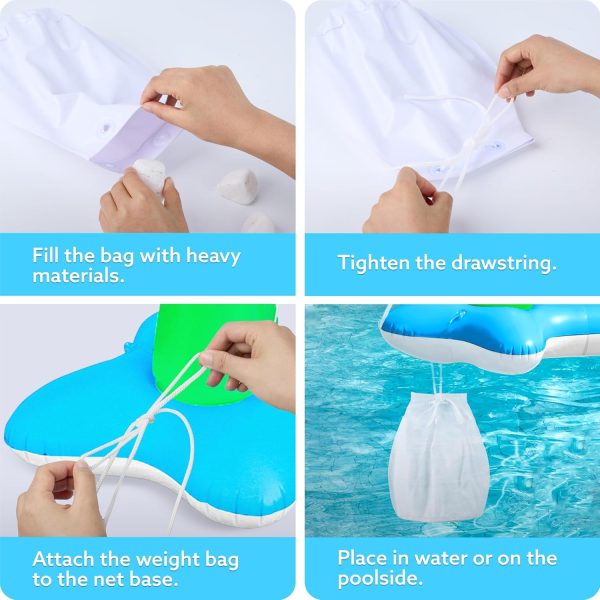 JOYIN Inflatable Pool Float Set Volleyball Net & Basketball Hoops, Floating Swimming Game Toy for Kids and Adults, Summer Floaties, Volleyball Court (105”x28”x38”)|Basketball (27.6”x23”),L-Orange - Image 32